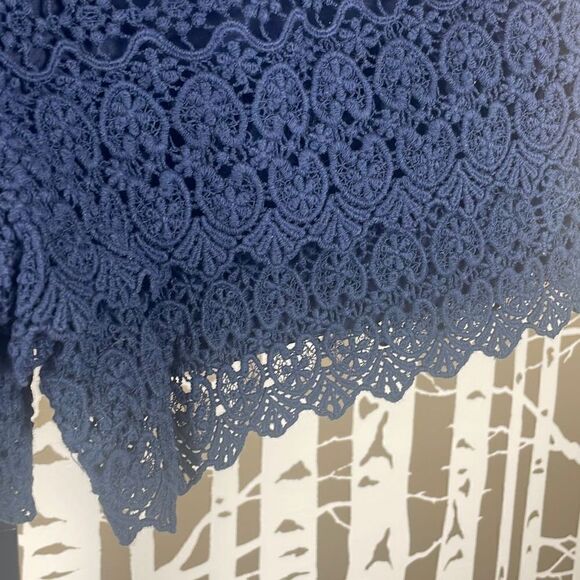 Navy Blue Crochet Lace Riviera Short 10 - Picture 5 of 8